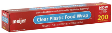 Meijer Clear Plastic Wrap, 200 ft